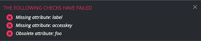 Internal check: error